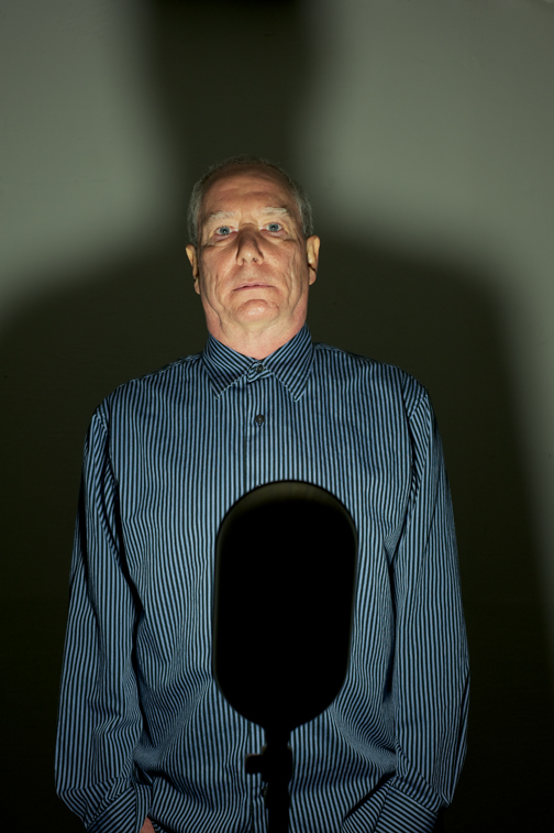 Mike Kelley in his outside studio in Highland Park, December 2011, photo by Tyler Hubby