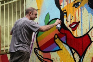 Speedy’s mural part of Festival Kosmopolite, 2012, in Paris, courtesy the artist and Fabien Castanier Gallery, Studio City, CA.